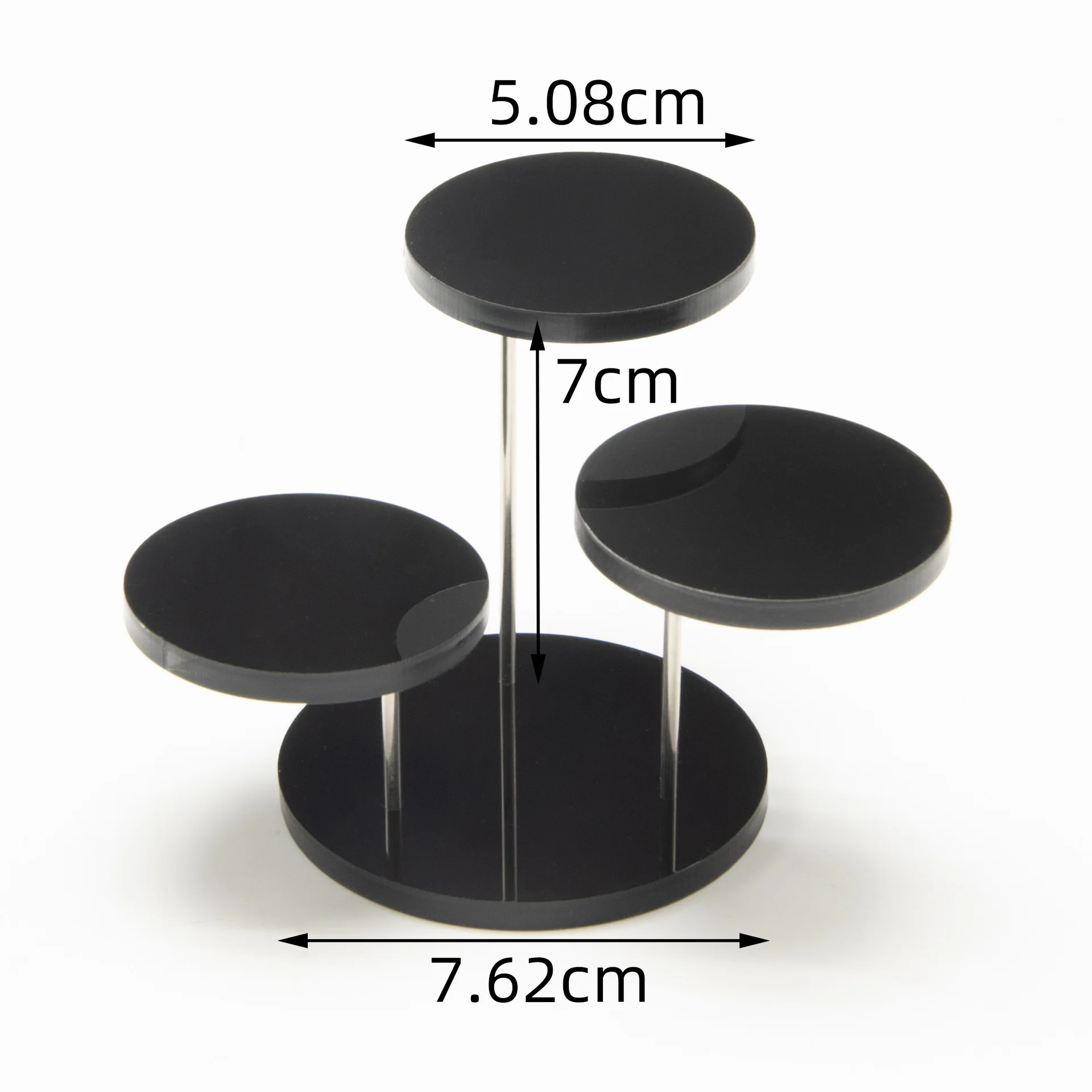 Acrylic Ring Jewelry Display Stand Multi-Layer Round Plexiglass Pendant Show Rack Cake Display Stand Kitchen Baking 3 Tray