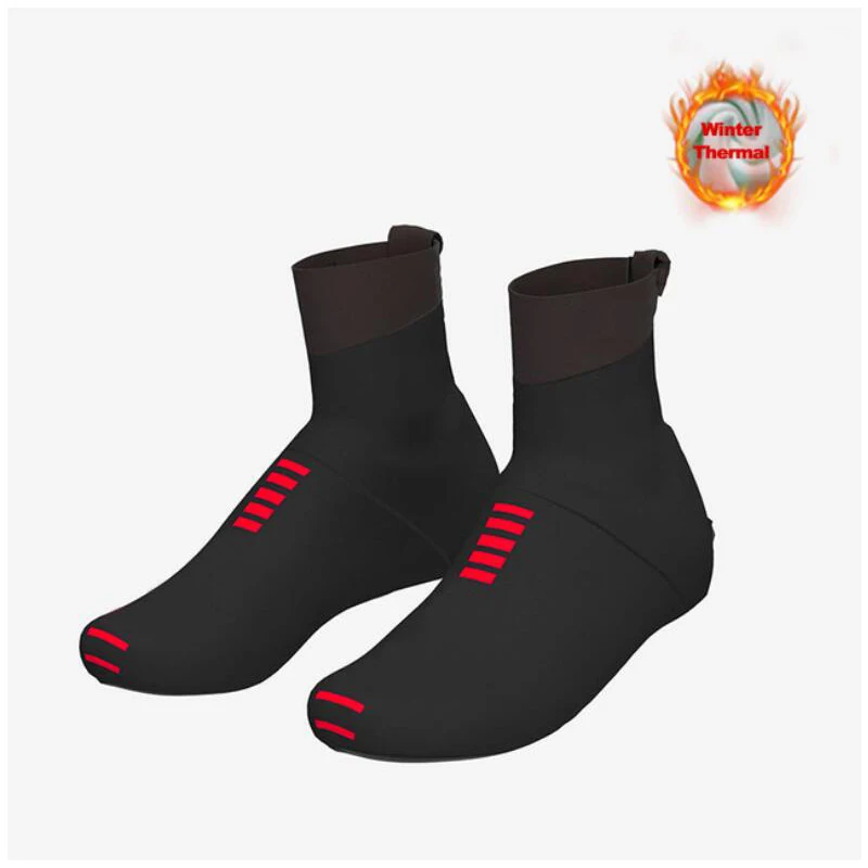 Warm Fleece Bicycle Shoe Cover for Men, Mountain Bike Overshoes, Sports Clothing, Winter, New