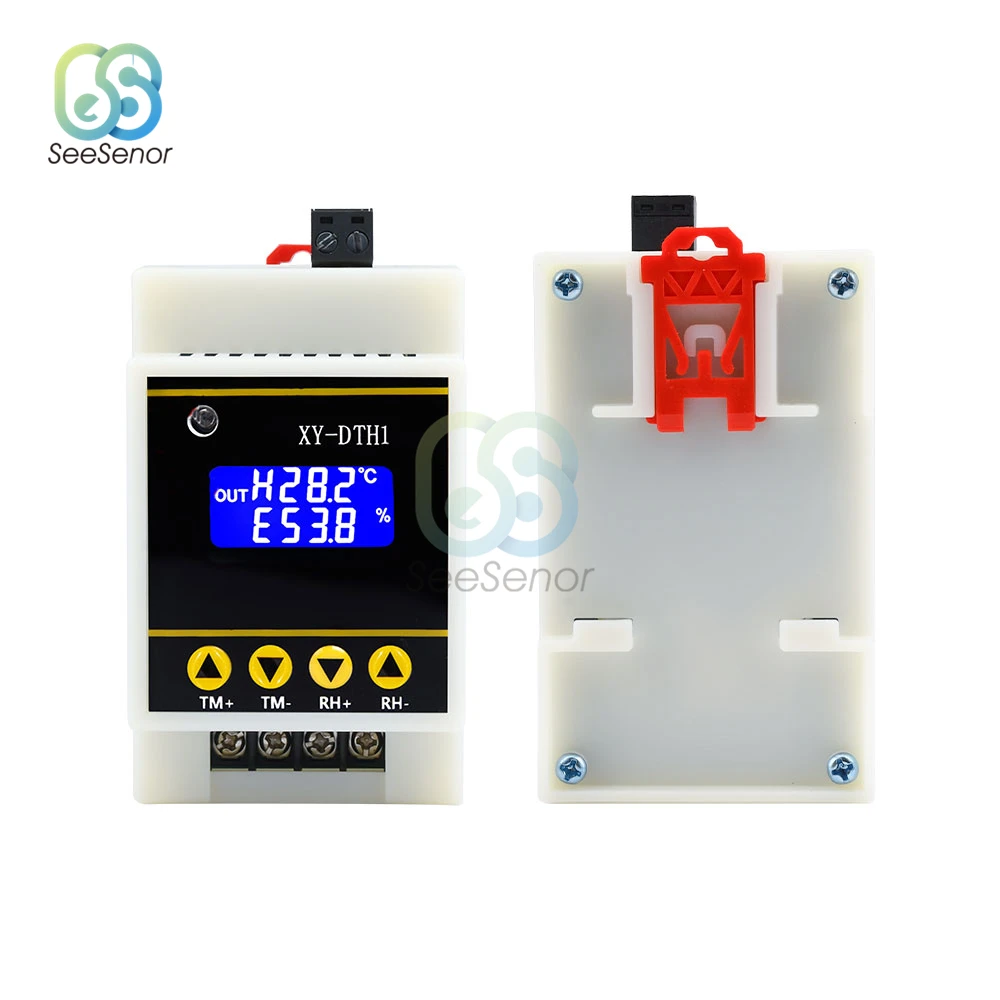 XY-DTH1 AC 220V Guide Rail Digital Thermostat Humidistat Temperature Humidity Controller Thermometer Hygrometer Control Switch