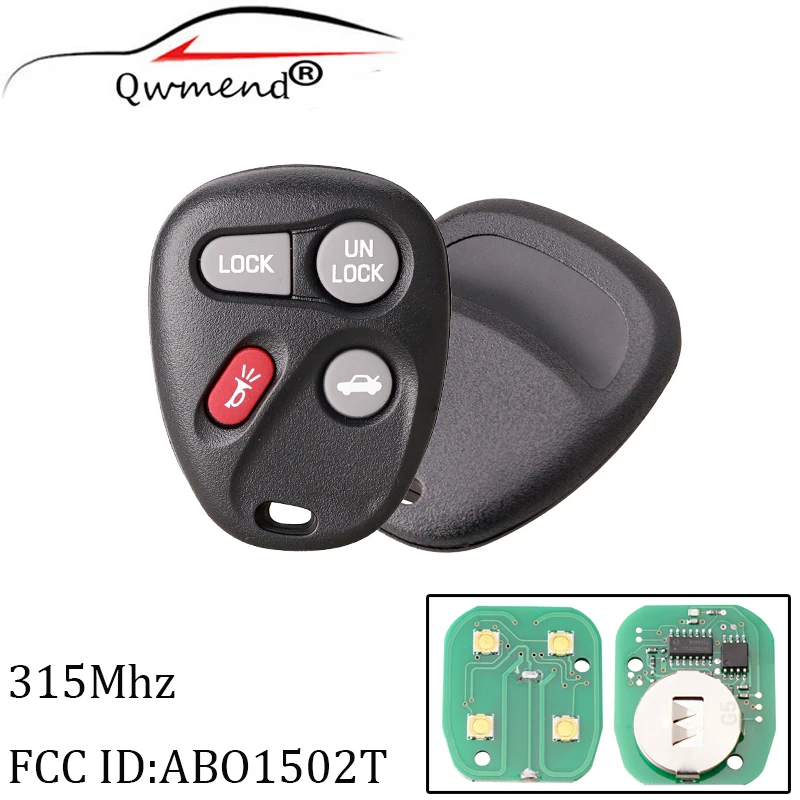 

315Mhz Car Remote Keyless Key For Chevrolet Chevrolet Impala Monte Carlo2001 2002 2003 2004 2005 For Chevrolet ABO1502T