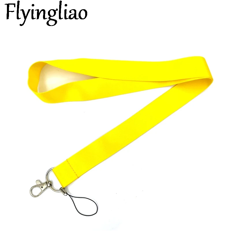 Yellow Color Key lanyard Car KeyChain ID Card Pass Gym Mobile Phone Badge Kids Key Ring Holder Jewelry Decorations