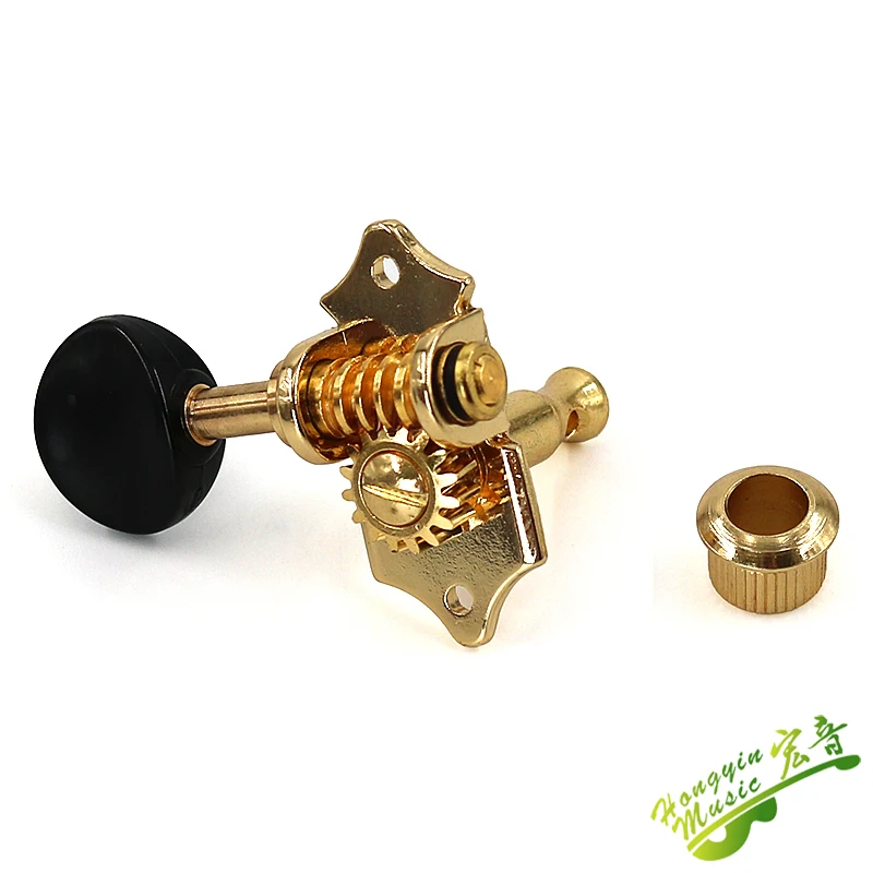 Taiwan 1SET 2L2R Ukulele Tuning Pegs Button Strings Tuners Head Accessories Ukulele Part +4 Screws High Qulity Golden