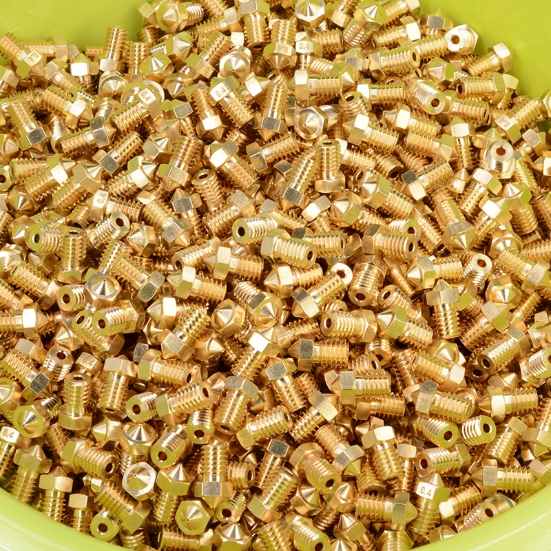 5/10PCS M6 Threaded Nozzle for 3.0mm Filament  All Metal 0.2 0.3 0.4 0.5 0.6 0.8 1.0mm V5 V6 Hotend Extruder 3D Printer