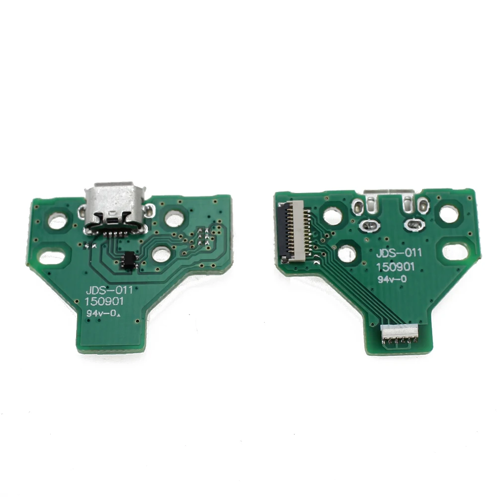 For Dualshock 4 PS4 Pro Slim Controller Charging Socket Port Circuit Board JDS-011 with 12 Pin Power Flex Cable Drop Shipping