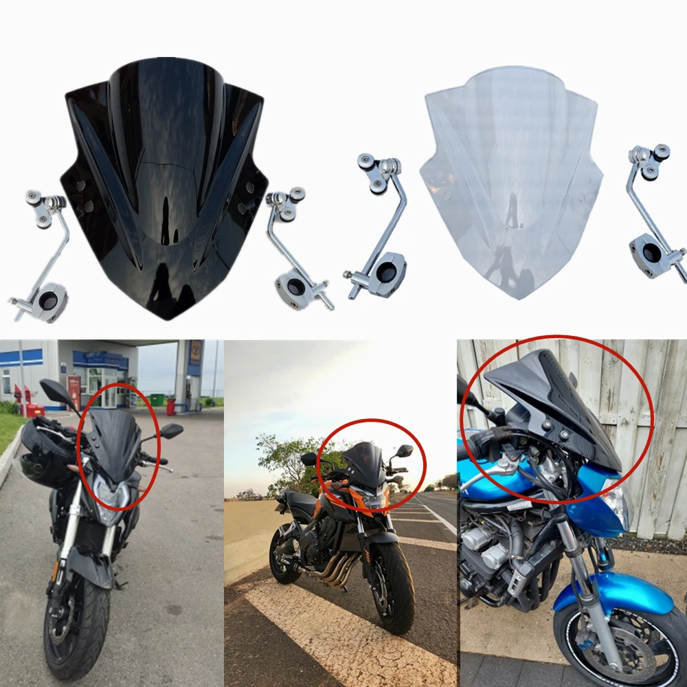 

High Quality With stand Motorcycle Windscreens Bubble Windscreen Deflector Protector For Suzuki GSXS750 2015 Wind Deflector