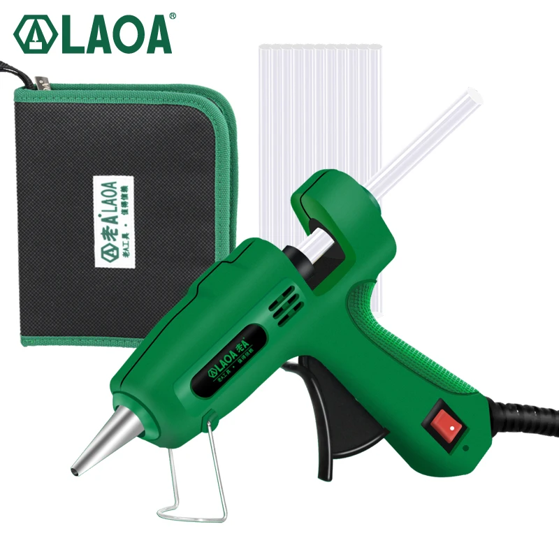 LAOA 25W /40W/8W Hot Melt Glue Gun With Bag 7mm Thermal Glue Hot Melt Guns Pistolet a Colle Soldering Gun