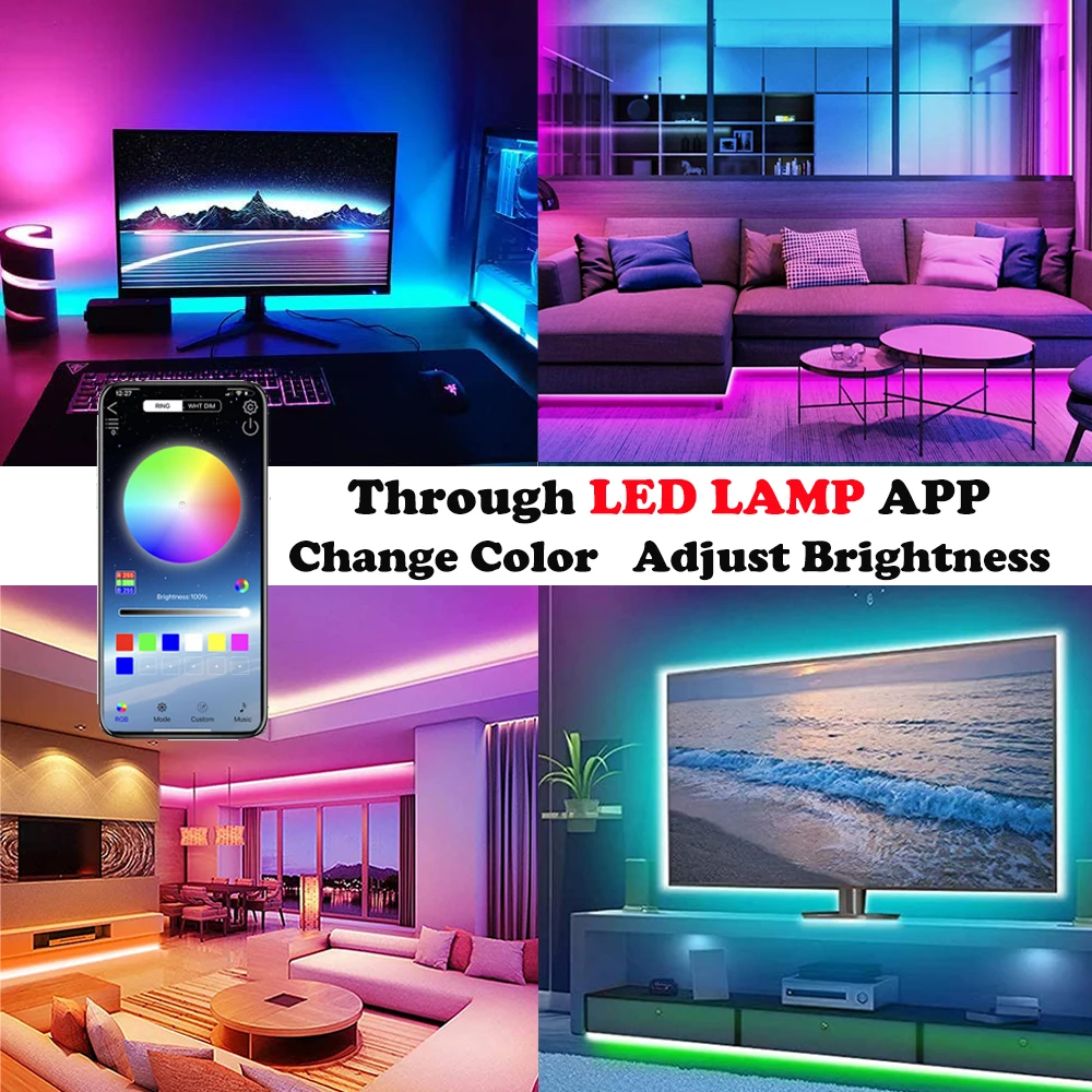 Bluetooth 5050 Led Strips Light Rgb Infrarood Afstandsbediening Usb 5V Flexibele Lint Lamp Diode Backlight Voor Tv Pc app Controle