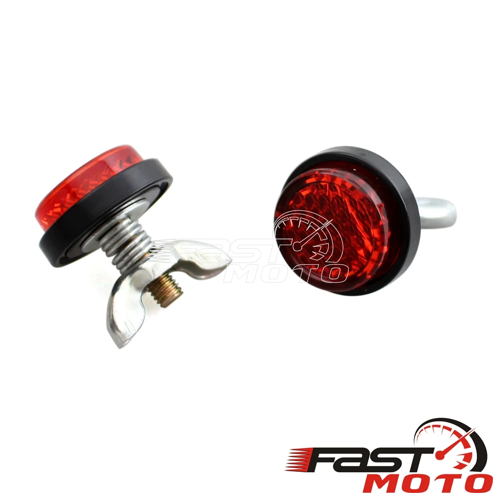 دراجة نارية لوحة أرقام مستديرة عصا ذاتية اللصق على عاكس ل هارلي بجولة كروزر هوندا موتو سيارة شاحنة السلامة عاكسة