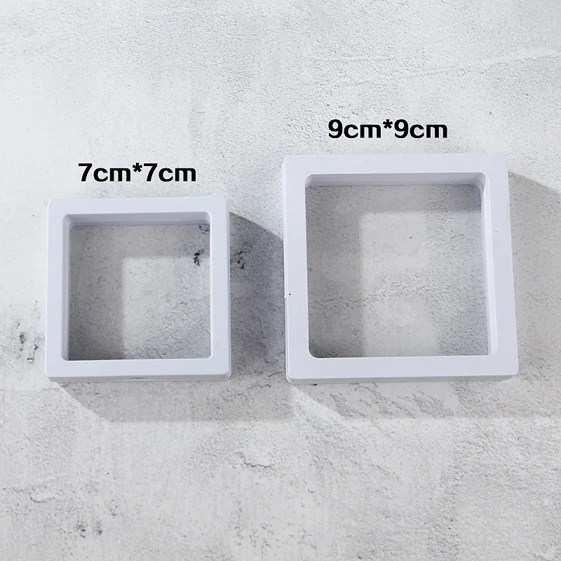 Immagine 7: Pellicola del PE Spilla Moneta Gemme Dei Monili Scatola di Immagazzinaggio Antipolvere Decorazione Mostra Sospeso Galleggiante Orecchini Ad Anello Display Rack Caso