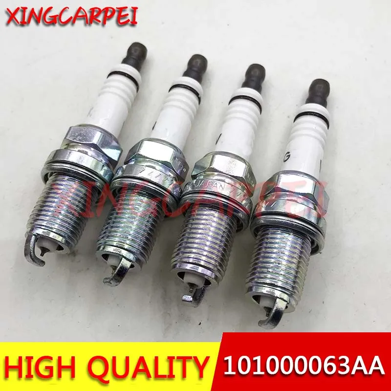 4pcs PFR6Q 101000063AA Spark Plugs Fit For Volkswagen V W Golf Jetta Fit For Audi TT A