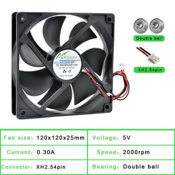 ACP12025 12cm 120mm ventilátor 120x120x25mm DC5V 12V 24V 2pinový chladicí ventilátor vhodný pro měnič napájení šasi 10 nejlepší prodej 12V DC ventilátor - №6