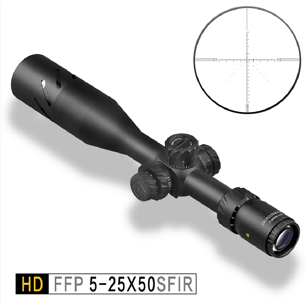 

Discovery Optical Sights HD 5-25X50 FFP First Focal Plane Scopes Illuminated Airgun Shotgun Scopes for Army Long Range Shooting