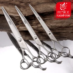 Fenice 7.0/7.5/8.0 inch Japan 440C Professional Pet Grooming Scissors Matt Color Dogs Cutting Shear