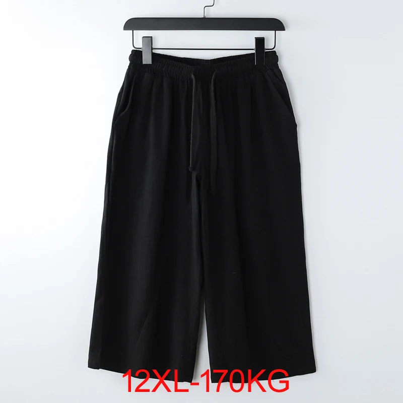 

170KG Summer spring men vintage pants cotton chinese style pants plus size 12XL 9XL 10XL 11XL Straight pants