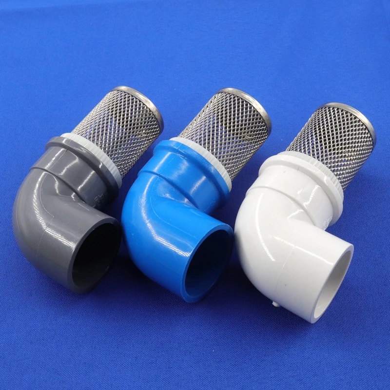 20~32mm PVC Elbow Connectors With 304 Stainless Steel Filter Aquarium Fish Tank Accessories Garden Drip Irrigation Pump Filter