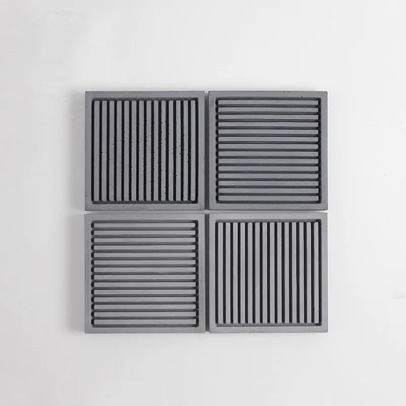 DIY Plaster Coaster Silicone Mold Hexagon Concrete Jewelry Display Tray  Epoxy Resin Striped Tea Cup Mat Cement Gypsum Molds