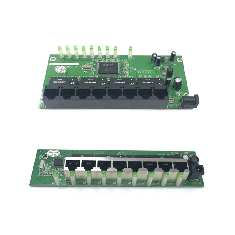 Oem 10/100Mbps RJ45 8 Port Fast Ethernet Switch Module Lan Hub Us Eu Plug 5V Adapter voeding Netwerk Switch Moederbord