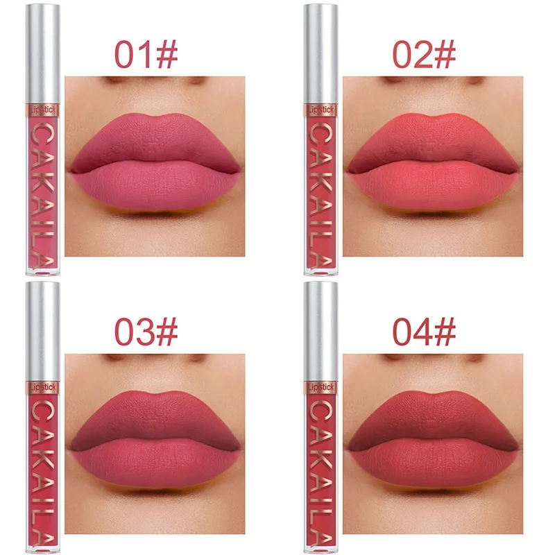 10Pcs/Set Matte Liquid Lip Gloss Lipstick Long Lasting Non-stick Cup Makeup Not Fade Lip Glaze Kit Gifts Maquiagem Beauty Health