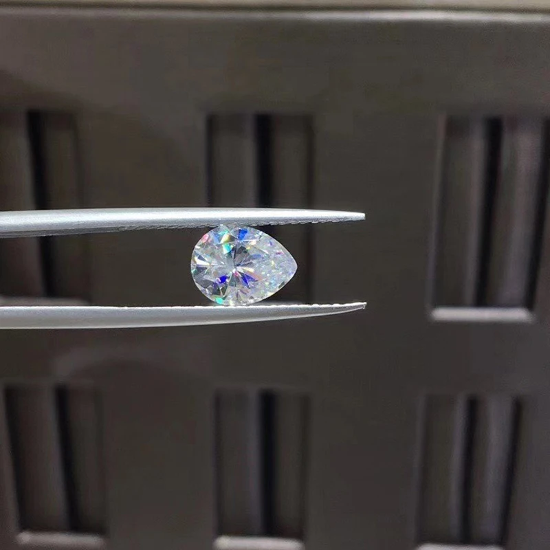 Abnormal shape water droplets moissanite 1.00ct D VVS barestone custom ring Pendants for naked diamond