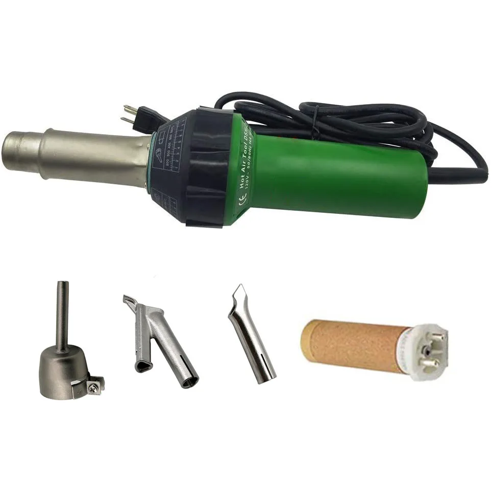 Professional 1600W Heat Gun Kits Hot Air Blast Torch With 3pcs Welding Nozzles Plastic Welder Tool for PVC TPO Roof Membrane