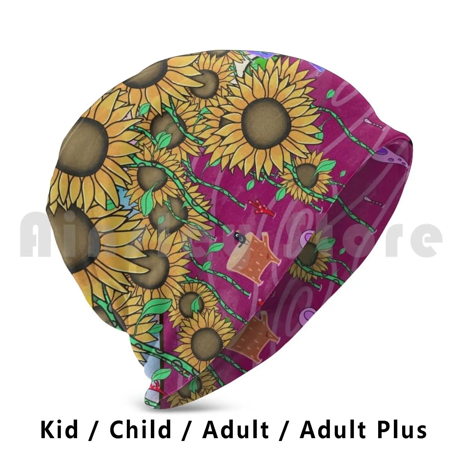 Sunflower Disc Golf Beanie Basket Discgolf Beanie Hedging Cap DIY Print Cushion Sunflower Flower Discgolf Disc Golf Basket