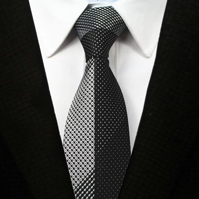 Ricnais 6cm Slim Tie Red Bule Dot Plaid Jacquared Necktie For Mens Business Wedding Skinny Gravata Accessories Gifts Neck Ties