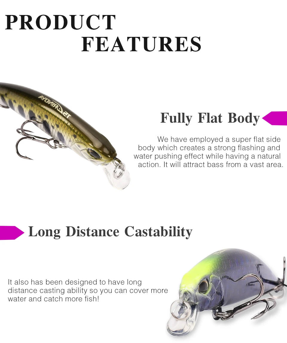 Tsurinoya 14-teiliges Bestseller-Set DW63 Sinkender Mini-Minnow-Köder 50mm 5g Angelköder mit Lebensechten 3D-Fischaugen – Detail 3