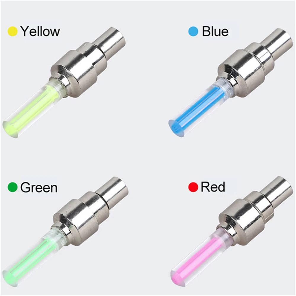 1Pcs Bicycle Lights Motion Sensor LED Lights with Batteries for Road MTB Mountain Bike Tyre Tire Valve Cap Bicycle Accessories