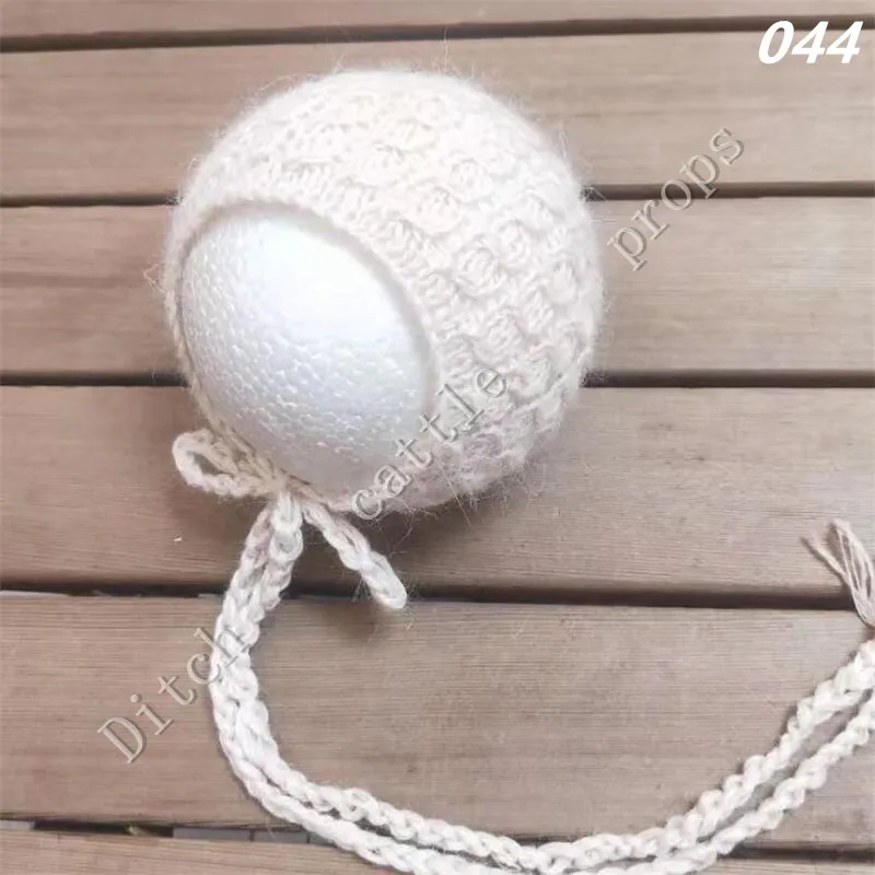 Newborn Photography Props Hats Handmade Mink Cap Baby Growth Commemorative Accessories Clothing Bonnet