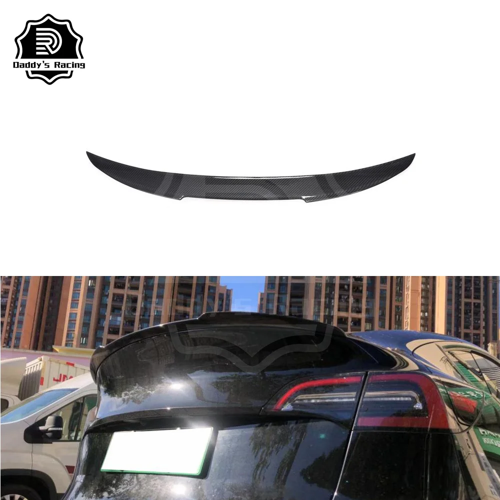 Carbon Fiber Rear Trunk Spoiler Wing Fit For 2020-2021 Model Y Car Auto Modifications