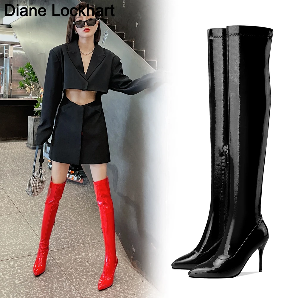 

Sexy Stiletto High Heels Over The Knee Boots Women Fetish Party Thigh High Boots Ladies Spring Autumn Long Boot Shoes Cuissardes