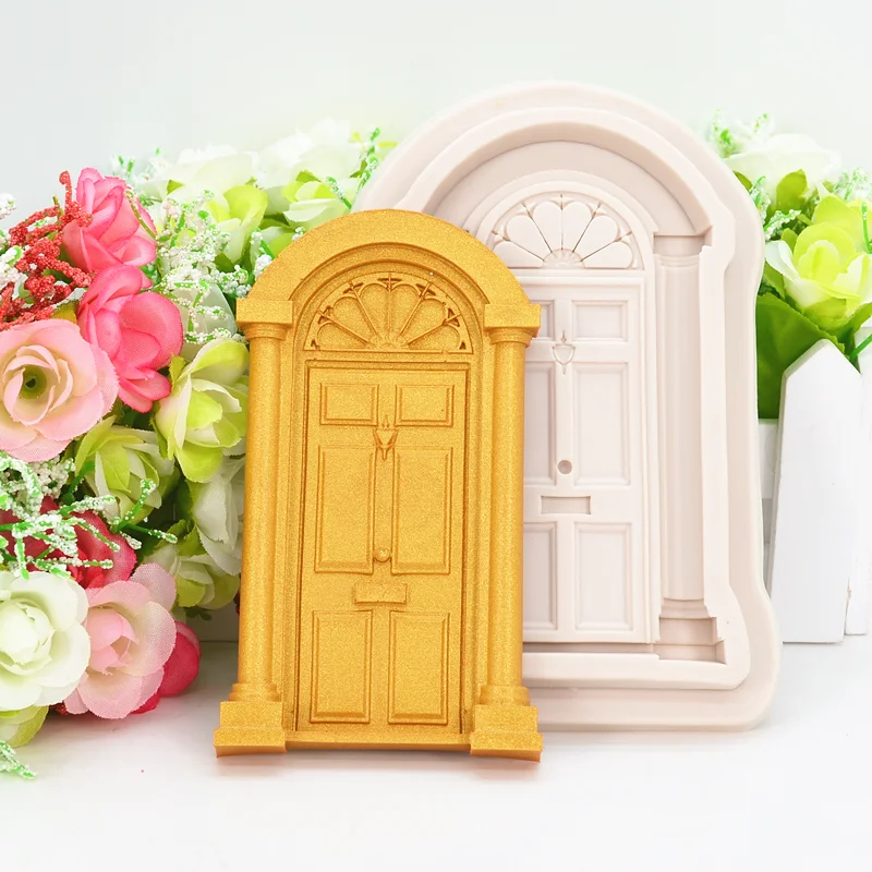 Christmas Door Lace Silicone Mold DIY Cake Chocolate Mousse Dessert Fondant Mold Baking Decoration Tool Resin Kitchenware