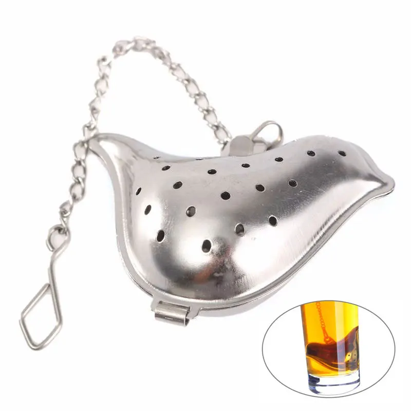 

Stainless Steel Bird Tea Strainer Herbal Spice Infuser Loose Leaf Filter Drinkware 20pcs/lot