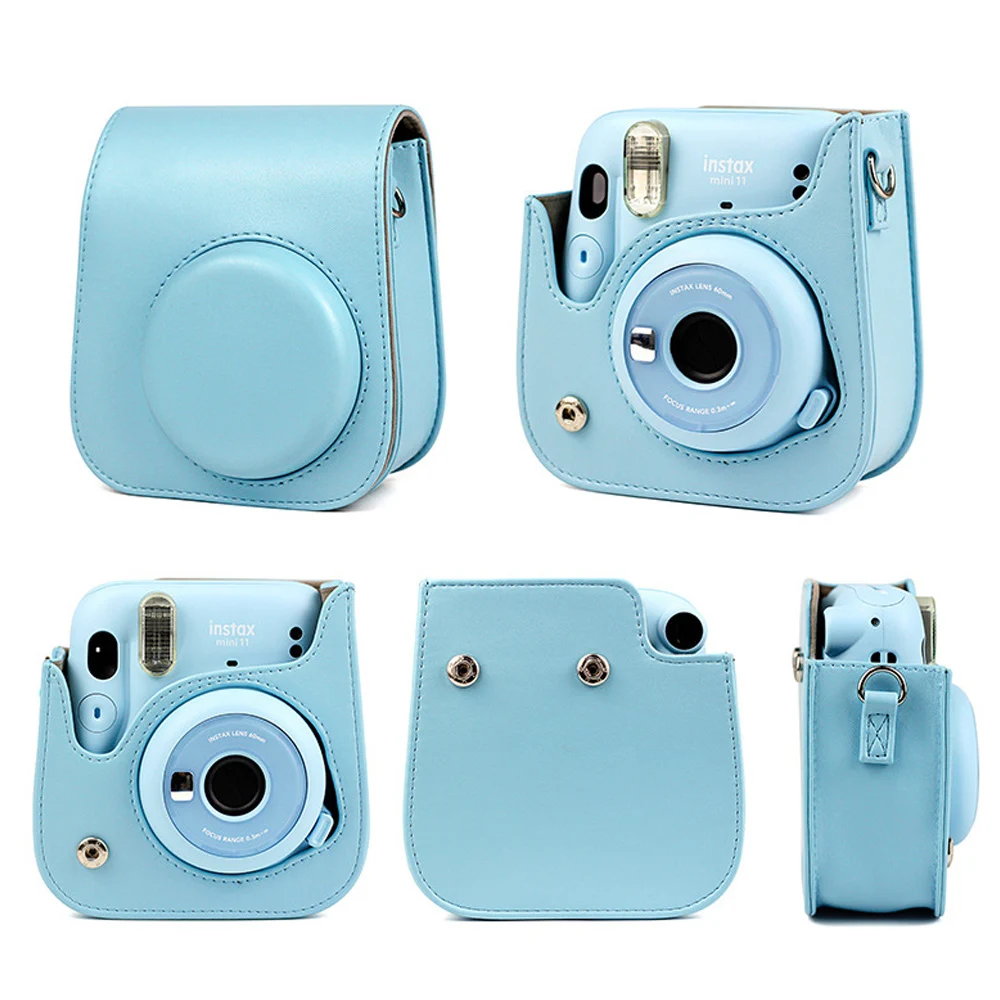 Besegadため富士フイルムインスタックスミニ11カメラケースショルダーバッグカラフルなpuレザーカバー保護ポーチとショルダーストラップ