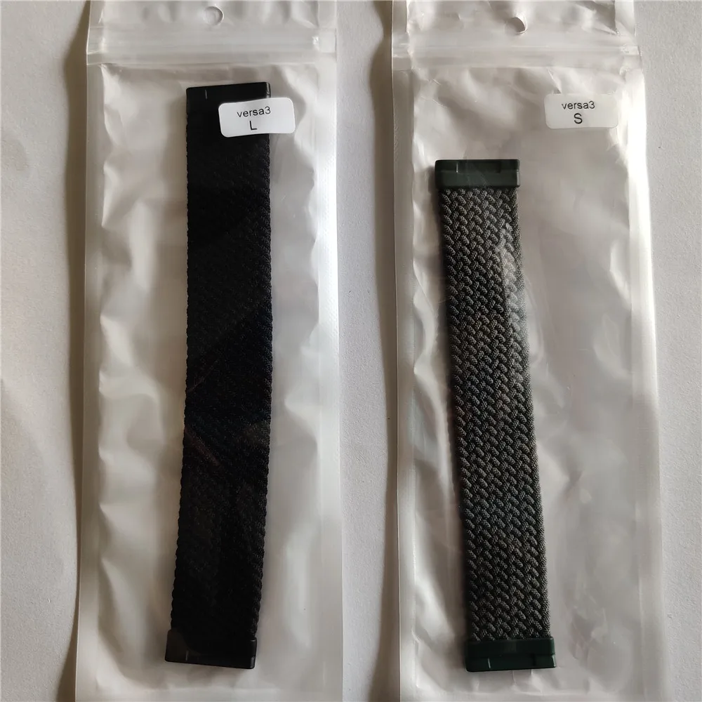 Voor Fitbit Versa 3 Gevoel Band Gevlochten Solo Loop Nylon Gevlochten Zachte Elasticiteit Horlogebanden Wrist Strap Versa 3 Wearable Accessoires