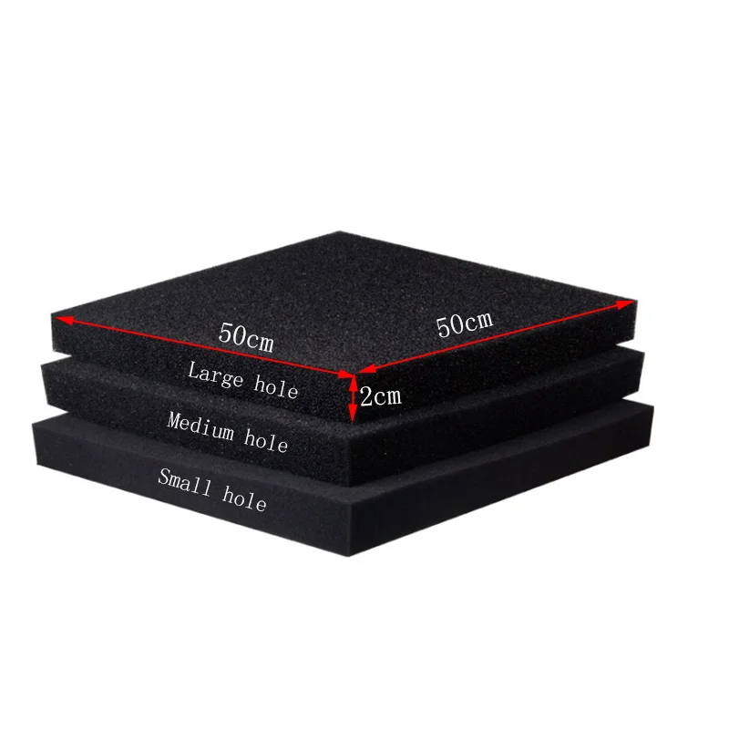 50x50cm Black Filtration Foam S/M/L Biochemical Cotton Filter Aquarium Fish Tank Pond Foam Sponge Filter Long Use Time