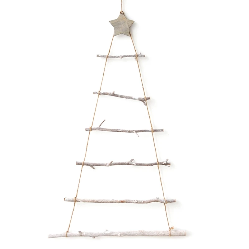 2024 New Nordic Style DIY Wooden Christmas Tree Artificial Fake Ornaments Wall Decoration