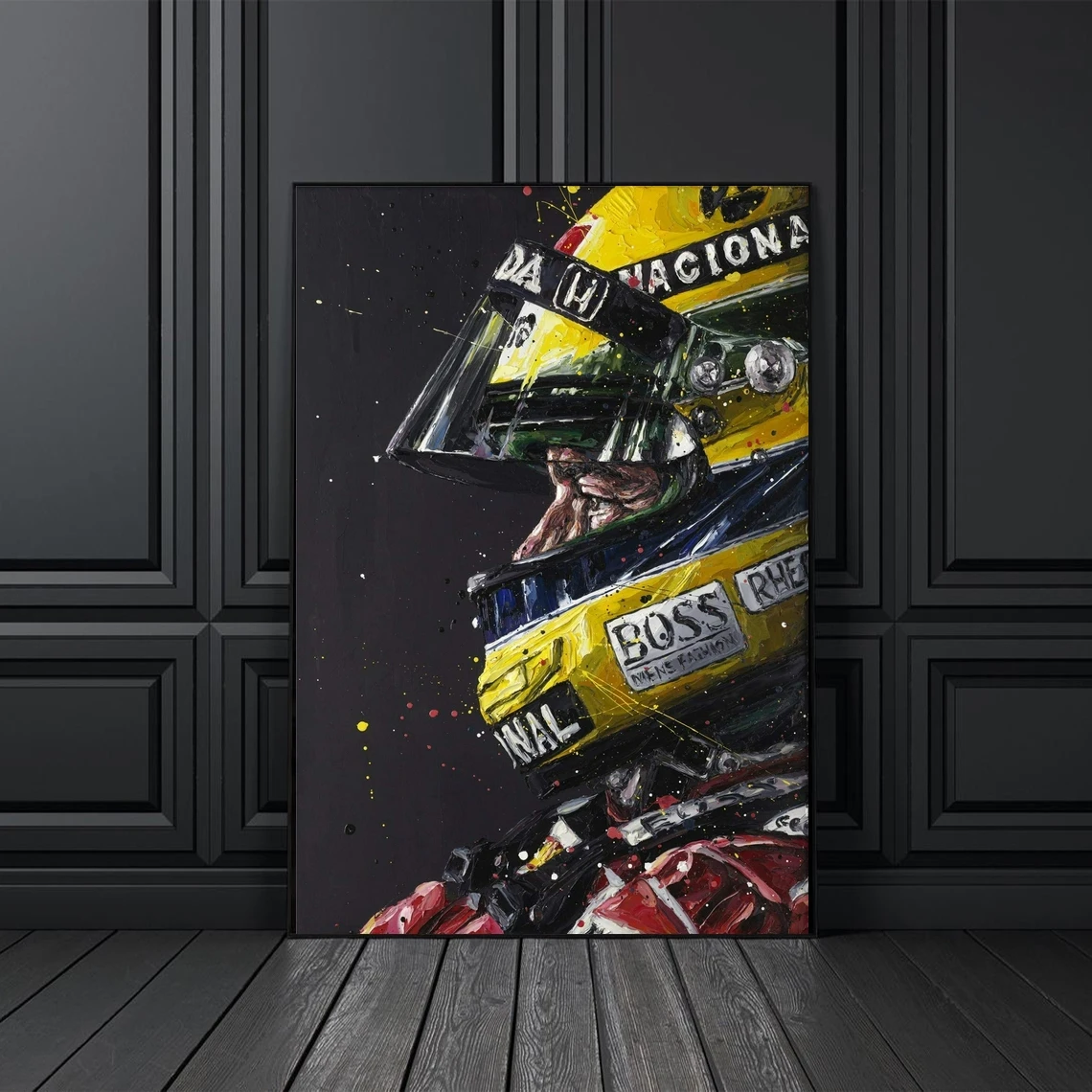 Ayrton Senna Poster Celebrity Poster Canvas Print Home Wall Painting Decoration (No Frame)