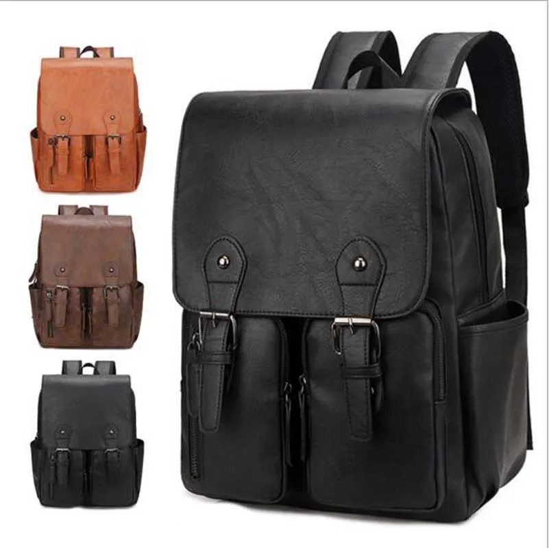 Wholesale Hot Sale New Men High Quality Leather Backpack Multifunction Laptop Bag Large Capacity Travel Shoulder Bags School Bag