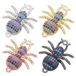 ZHUKOU 19x23mm spider animal bracelet connector for women handmade DIY bracelet jewelry Accessories making findings model: VS444