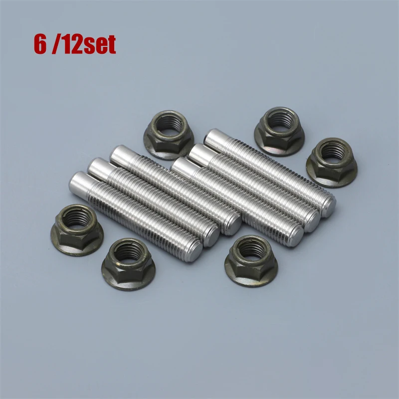 M10 Exhaust Manifold Stud and Nut Kit for Subaru WRX STI SVX Legacy Impreza Forester BAJA BRZ Crossteck Stainless