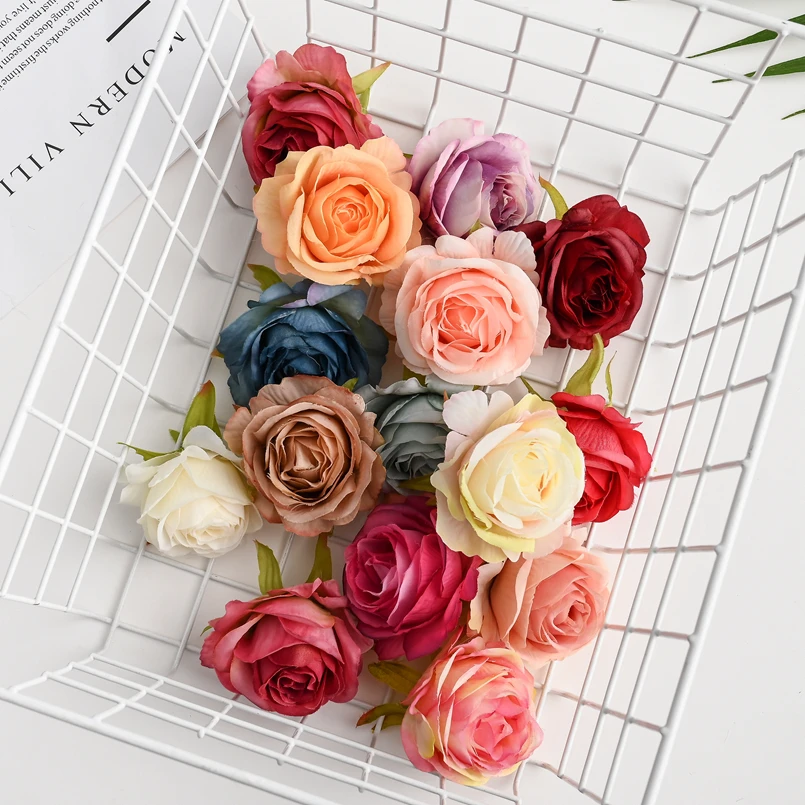 20/40 Stück Künstliche Blumen Günstige Seidenrosenköpfe für Heimdekoration, Hochzeit, Weihnachten, DIY-Geschenk, Scrapbook-Bastelzubehör, Kunstpflanzen – Detail 4