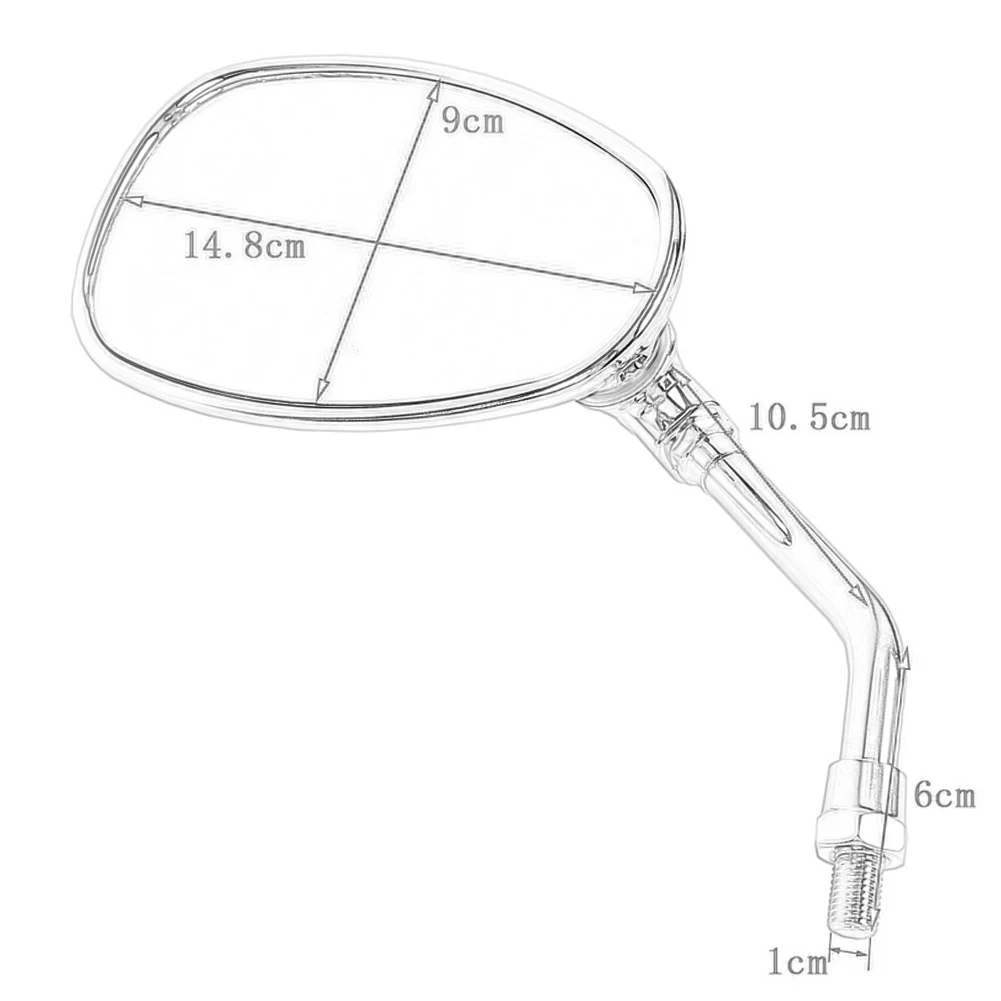 10mm Motorcycle Rear View Rearview Mirrors For Kawasaki VN 2000 Vulcan VN1600 VN1500 VN900 VN800 VN400 750