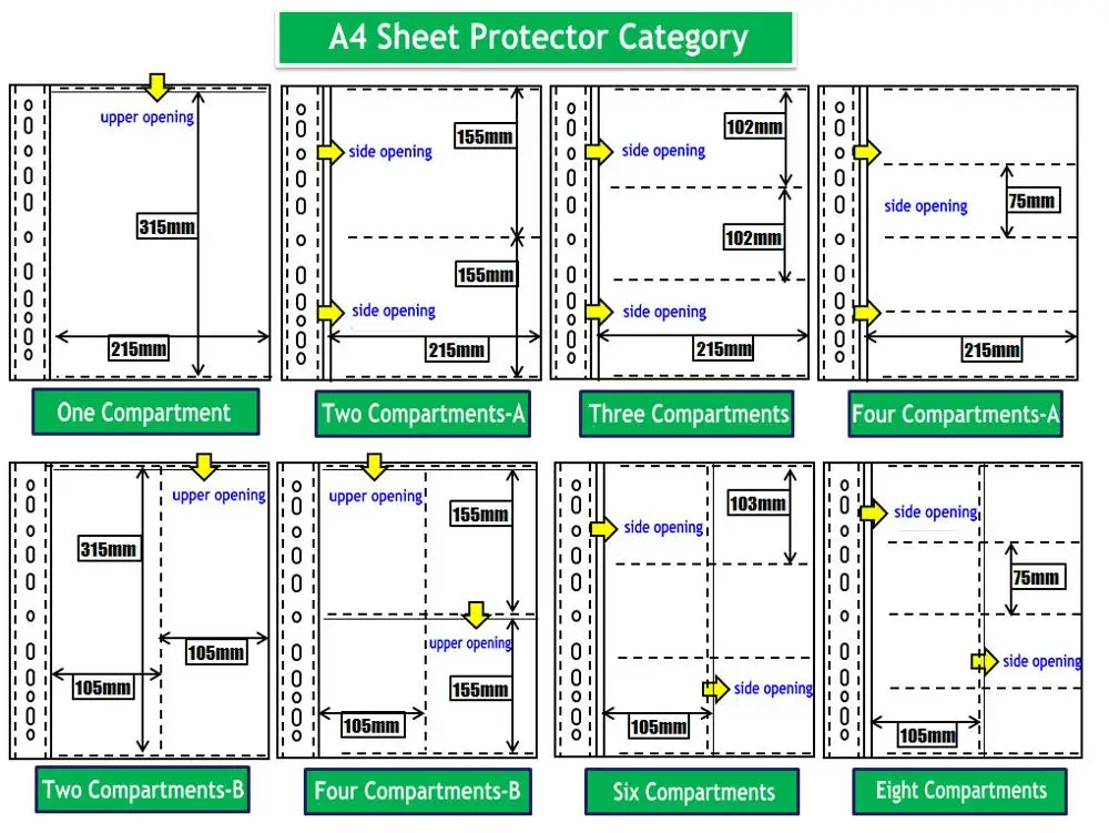 Creative Postcard Organizer Book A4 Binder Postcard Album Multi Size Transparent Binder Sleeves For Card Book
