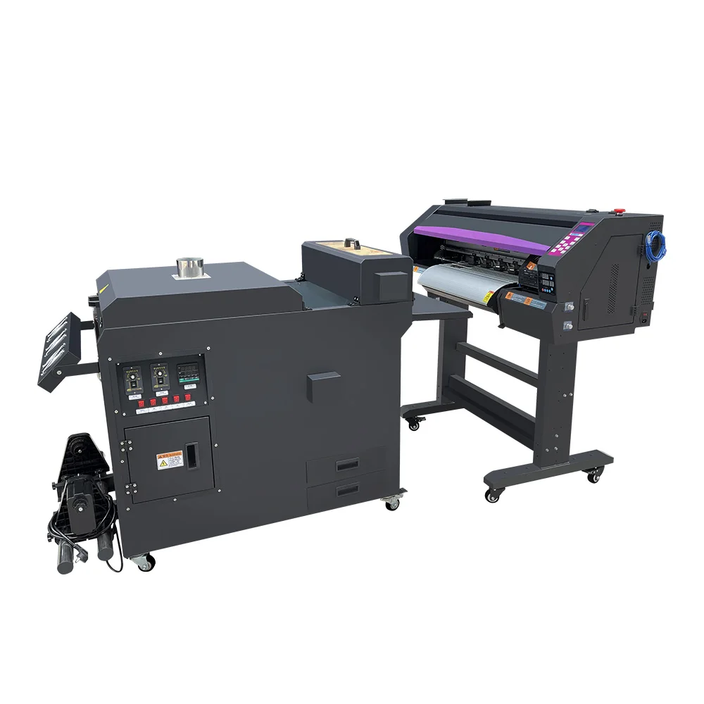 60CM DTF Printer Epson XP600 I3200 Print Head with Powder Shaking Machine A1 DTF Printer Roll Machine Heat Transfer Film Direct