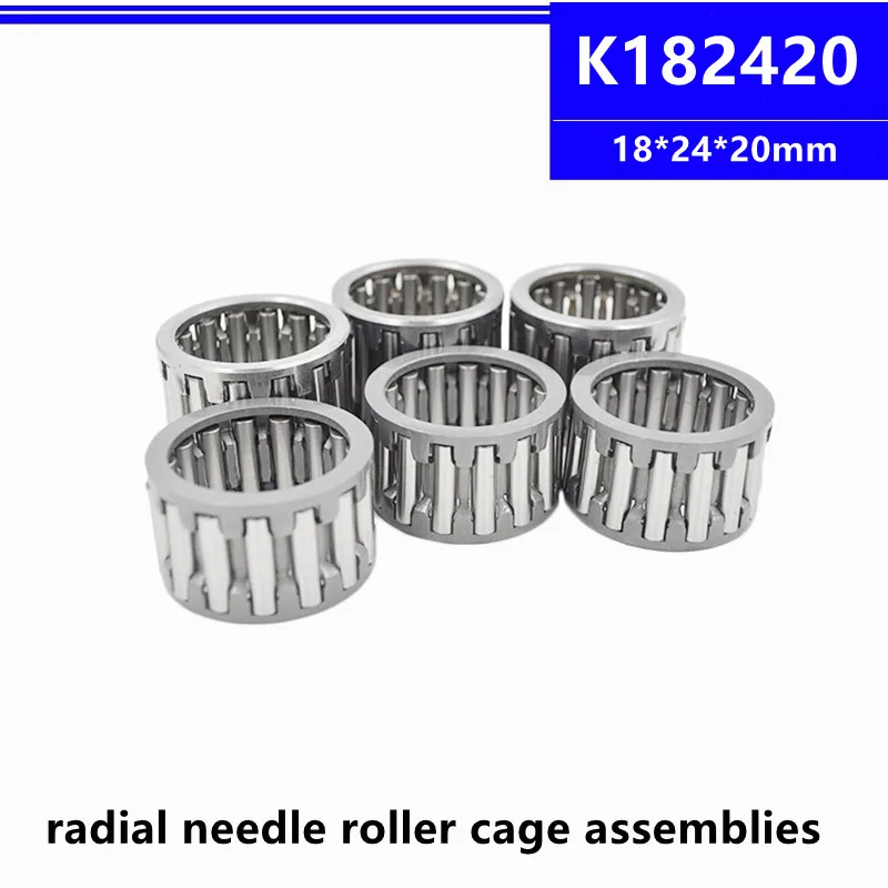 

50pcs K18x24x20 18*24*20mm Radial Needle Roller Cage Assemblies K182420 18x24x20mm needle retainer component bearing