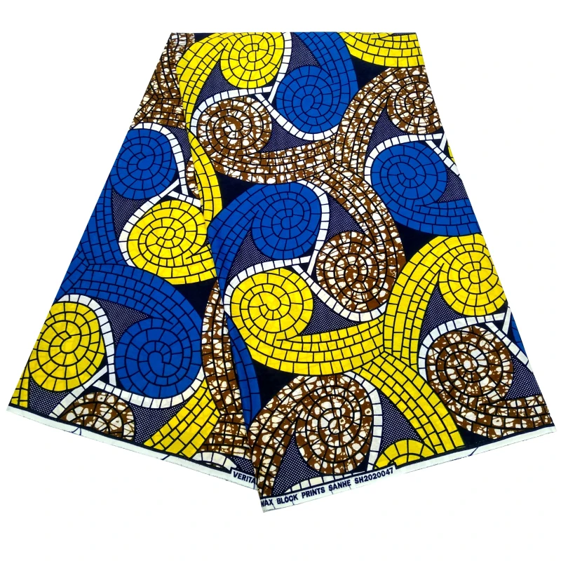 

African Print Fabric Cotton High Quality Colorful Print 6 Yards For Dress Wedding Party Ankara Guaranteed Real Wax Ghana Fashion