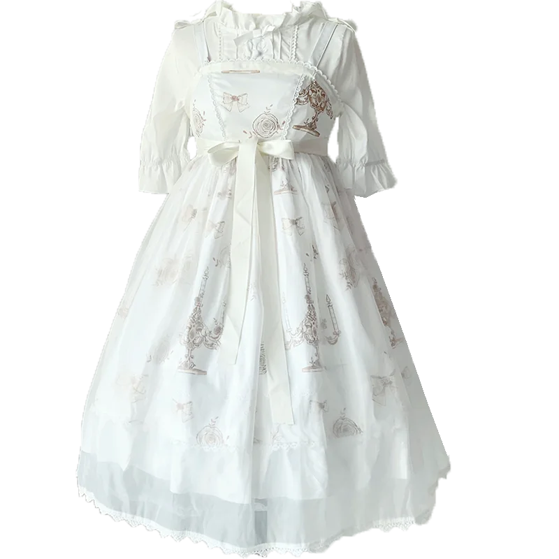 Robe Lolita à bretelles pour fille, tenue de tous les jours, Style japonais authentique, fée douce, JSK