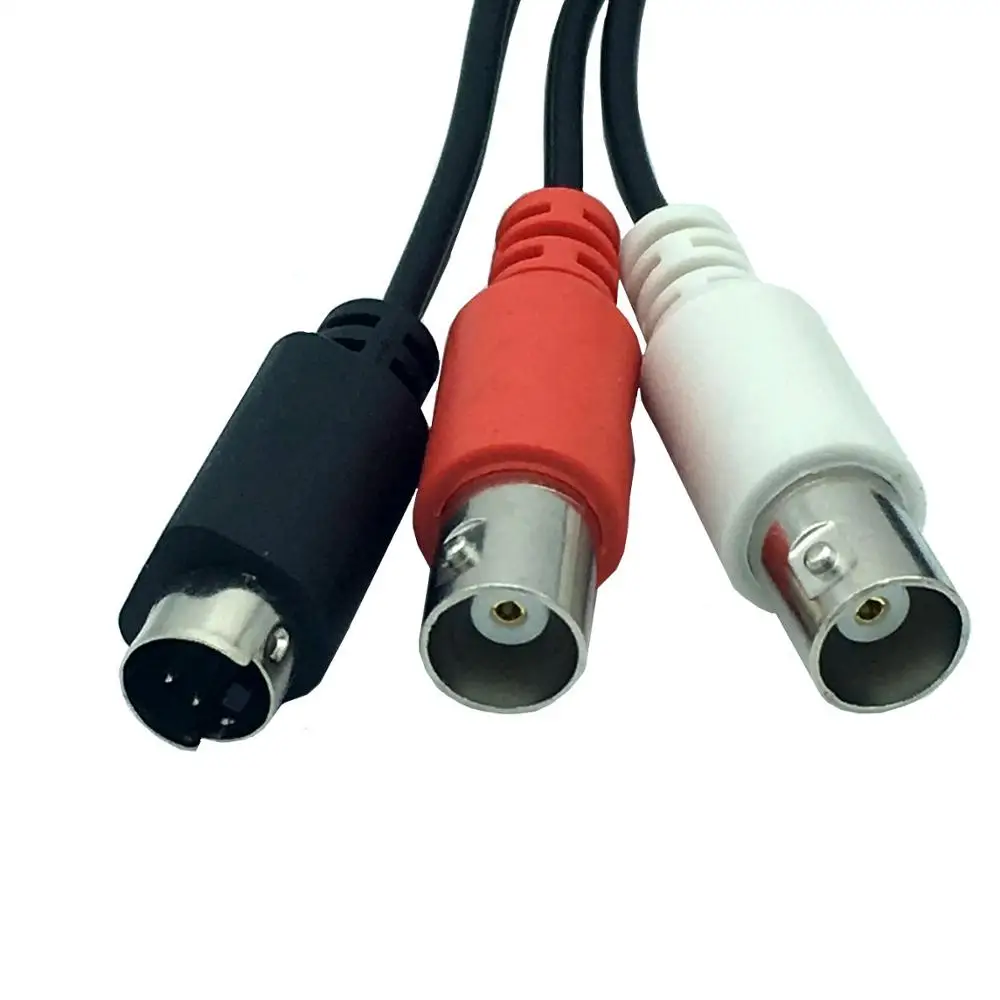 S-Video Y Adapter 4Pin S-VHS Male to Two BNC Female Connectors 0.25m 150cm 5ft