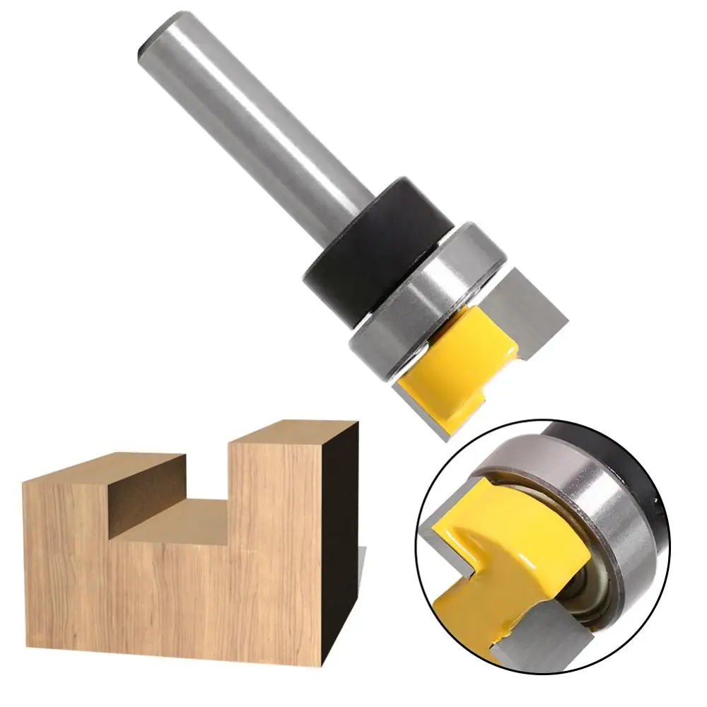 JGZUI 1pc Template Trim Hinge Mortising Router Bit - 8mm Shank Woodworking cutter Tenon Cutter for Woodworking Tools